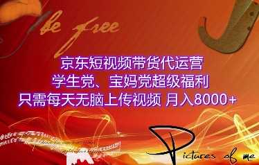 京东短视频带货代运营，学生党、宝妈党超级福利，只需每天无脑上传视频，月入8000+【仅揭秘】-温馨分享网