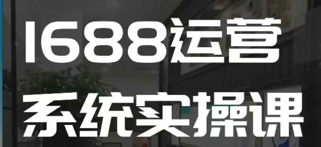1688高阶运营系统实操课，快速掌握1688店铺运营的核心玩法-温馨分享网