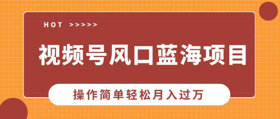 视频号风口蓝海项目，中老年人的流量密码，操作简单轻松月入过万-温馨分享网