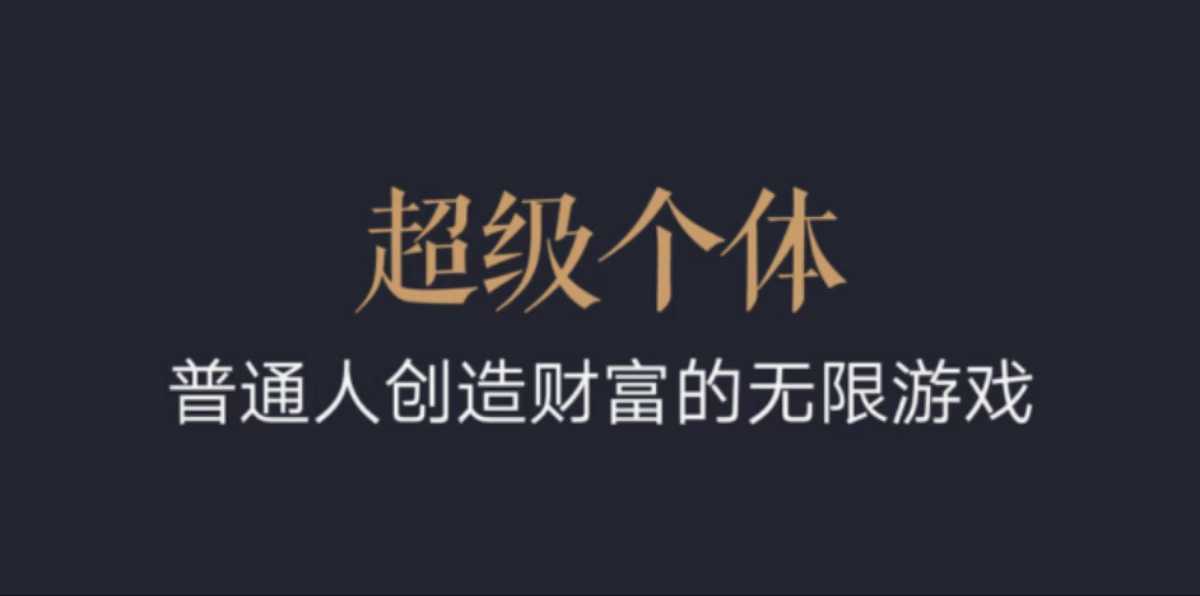 超级个体：2024-2025翻盘指南，普通人创造财富的无限游戏-温馨分享网