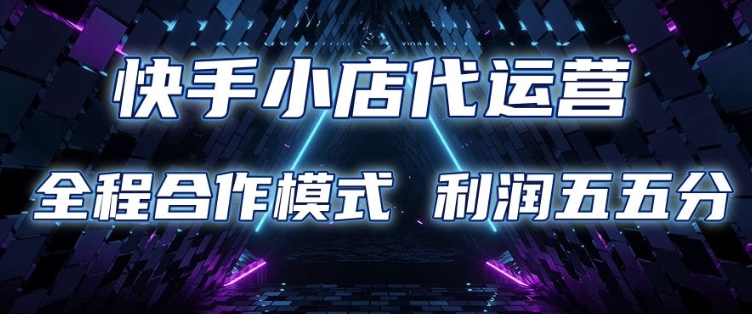 快手小店代运营 限时托管计划 合作模式 利润五五分成【揭秘】-温馨分享网