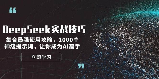 DeepSeek实战技巧：集合最强使用攻略，1000个神级提示词，让你成为AI高手-温馨分享网
