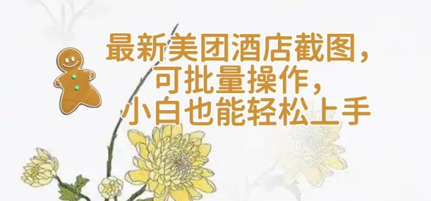【轻云】最新美团酒店截图，可批量操作，小白也能轻松上手-温馨分享网