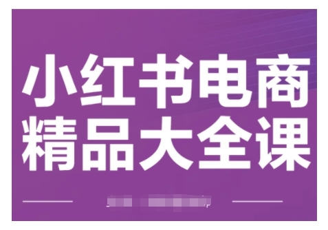 小红书电商精品大全课，快速掌握小红书运营技巧，实现精准引流与爆单目标，轻松玩转小红书电商(更新2月)-温馨分享网