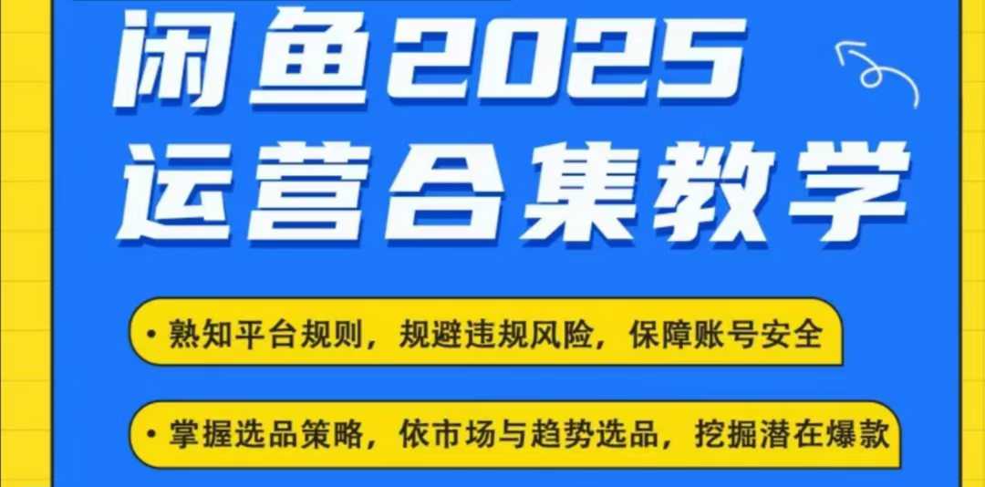 2025闲鱼电商运营全集，2025最新咸鱼玩法-温馨分享网