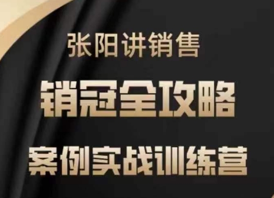 张阳讲销售实战训练营，​案例实战训练，销冠全攻略-温馨分享网
