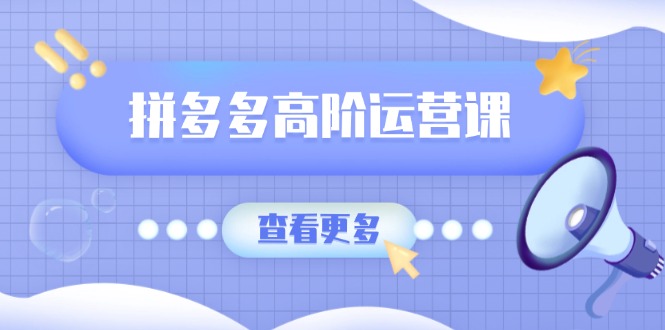 拼多多高阶运营课：极致群爆款玩法，轻付费无尽复制，打造单品爆款之路-温馨分享网