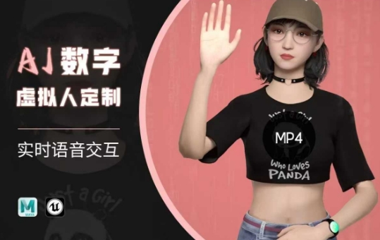 Ai数字人虚拟(智能体)实时语音交互特训营，​自行定制超写实角色AI数字人交互技术-温馨分享网