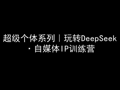 超级个体系列，玩转DeepSeek·自媒体IP训练营，deepseek教程-温馨分享网