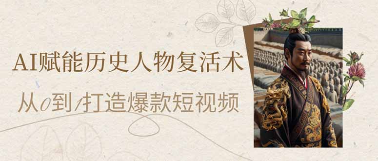 AI赋能历史人物复活术：从0到1打造爆款短视频-温馨分享网