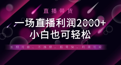 半无人直播带货，一场利润数张，适合所有平台玩法，小白也可轻松-温馨分享网