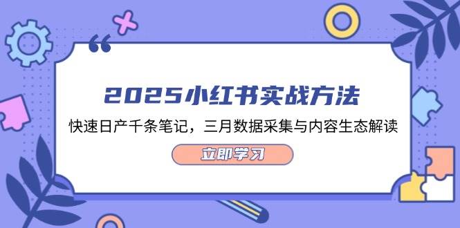 2025小红书实战方法，快速日产千条笔记，三月数据采集与内容生态解读-温馨分享网