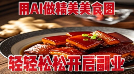 用AI做精美美食图，无需专业设备拍摄，轻轻松松开启副业-温馨分享网