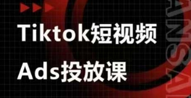 Ads视频投放课，tiktok短视频广告投放课-温馨分享网