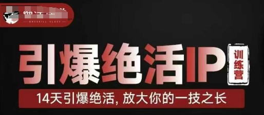 引爆绝活IP训练营，14天引爆绝活，放大你的一技之长-温馨分享网