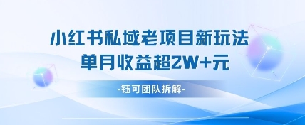小红书私域项目新玩法，单月变现过W+-温馨分享网