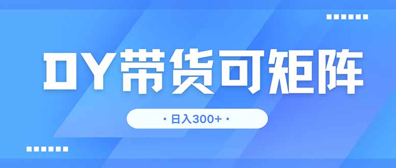 DY带货，日入300＋矩阵无上限-温馨分享网