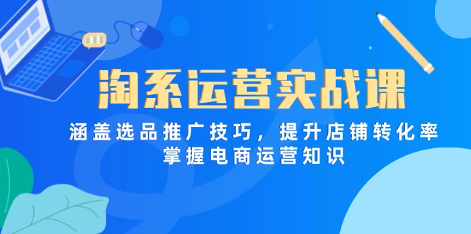 淘系运营实战课，涵盖选品推广技巧，提升店铺转化率，掌握电商运营知识-温馨分享网