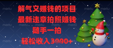 解气又挣钱的项目，最新违章拍照挣钱，随手一拍，轻松收入多张【揭秘】-温馨分享网