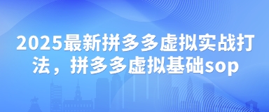 2025最新拼多多虚拟实战打法，拼多多虚拟基础sop-温馨分享网