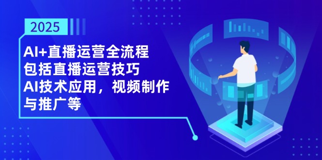 2025AI+直播运营全流程，包括直播运营技巧，AI技术应用，视频制作与推广等-温馨分享网