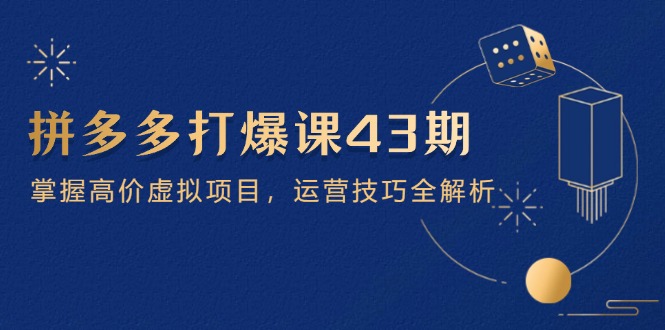 拼多多打爆课第 43 期，掌握高价虚拟项目，运营技巧全解析(15节-温馨分享网