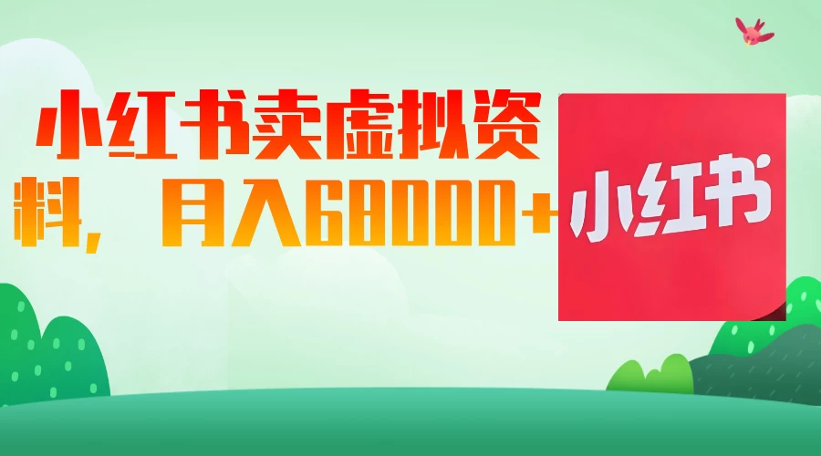 小红书虚拟资料，月入68000（已证实）-温馨分享网