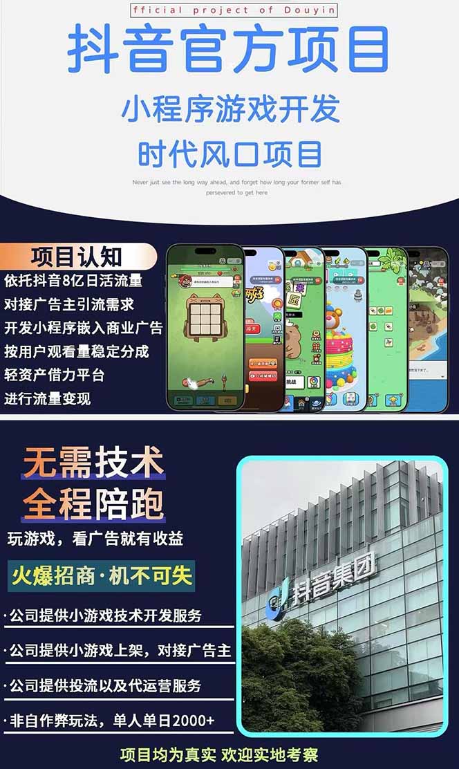 图片[1]-2025最热抖音官方项目 Ai时代风口项目小程序游戏开发 实测单个游戏日收…-温馨分享网